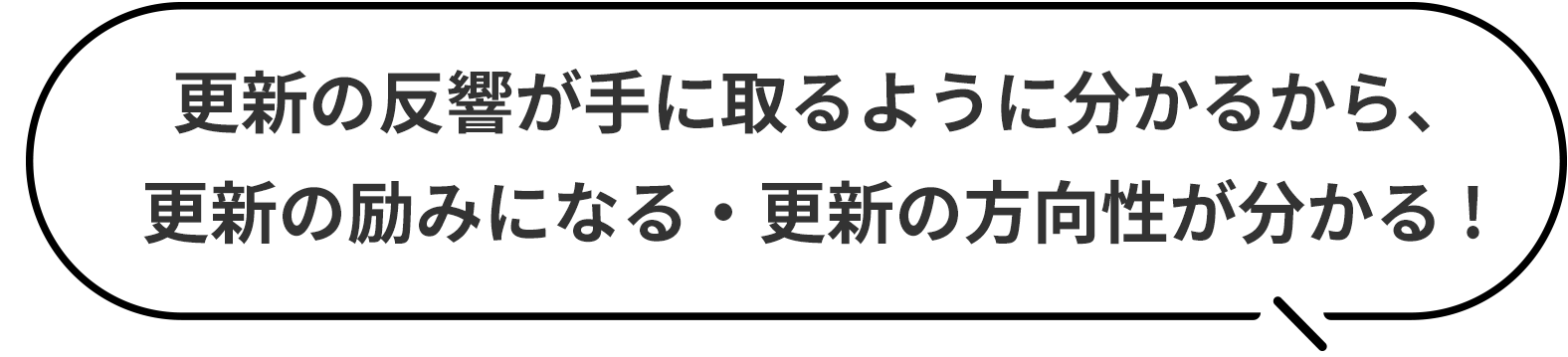 更新の反響が手に取るように分かるから、 更新の励みになる・更新の方向性が分かる!